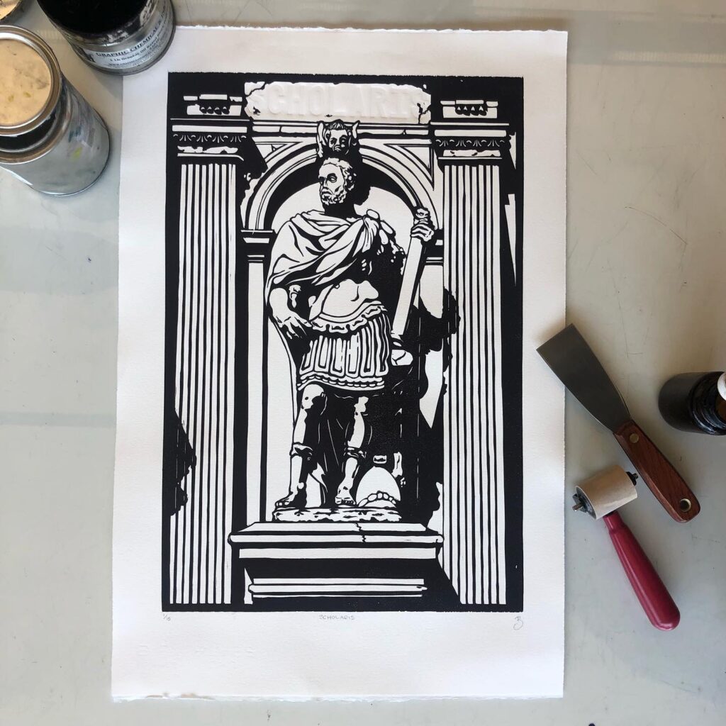 Linocut Printing: Cutting a Block for Blind Embossing 